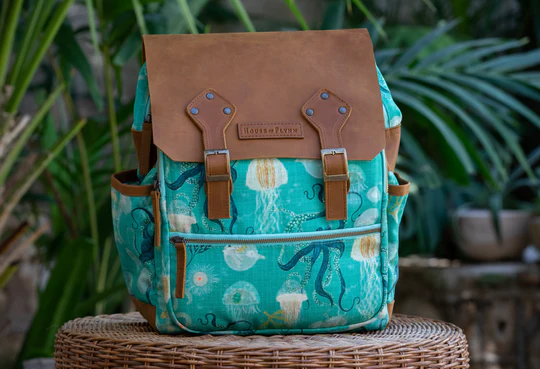 Fun patterned DSLR backpack | House of Flynn Roam Backpack Teal Octopus