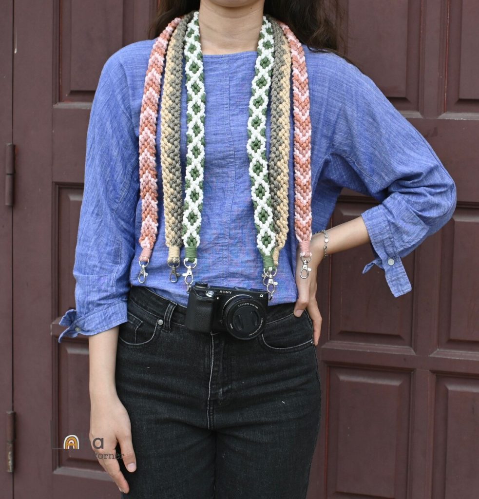 Laha Corner Macrame camera straps (custom colors and styles)